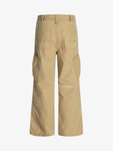 Hole Patch Pleated Multi-pocket Work Wear Casual Pants